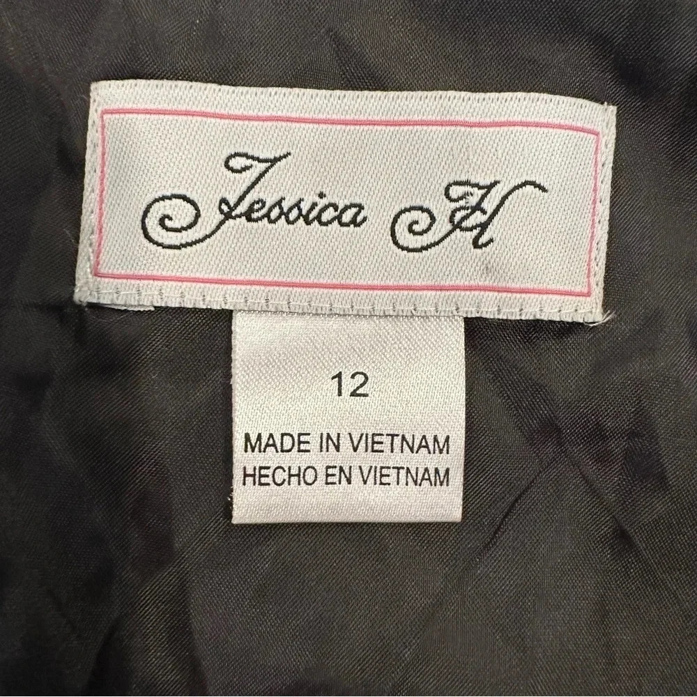 Jessica H Cocktail Sleeveless Black Floral Lace Dress Size 12 - Picture 12 of 13